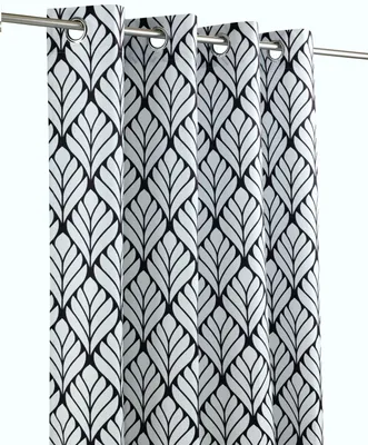 Produktbild von LANDKING® Ösenschal, Gardine, Vorhang, Dekoschal, Modern, Blickdicht, 8 Ösen, 140 x 245 cm, Modern, Retro, Polyester, Farbe schwarz