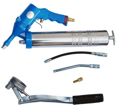 Produktbild von Güde Druckluft-Fettpressen-Set 1/4" 2-8bar Pressdruck 100-400bar DIN-Kartusche