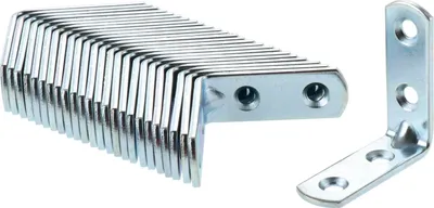 Produktbild von Möbelwinkel 40x40x20x2 Montagewinkel Stahl verzinkt 25 Stück Verbindungswinkel