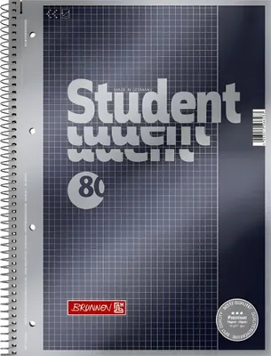 Produktbild von BRUNNEN Kollegeblock Student Premium A4 Lin 26 kariert 90 g/qm 1067126