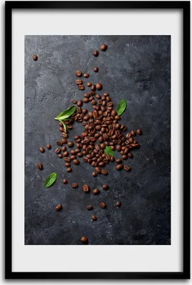 Produktbild von Bild - Bilderrahmen - 40 cm x 60 cm - MDF - Rahmen - Wandkunst - Körner Kaffee