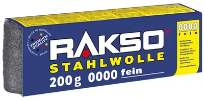 Produktbild von RAKSO Stahlwolle Banderole Sorte 0000 Extra-Fein 1 x 200g
