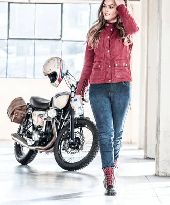 Produktbild von Grand Canyon Hornet Damen Motorrad Jeans, blau, 36