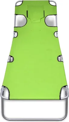 Obrázek produktu pro vidaXL Lehátko skládací s nastavitelnou opěrkou hlavy Apple Green