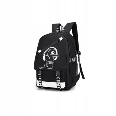 Produktbild von eCa PL157 Universeller Schul- und Sportrucksack mit USB-Anschluss, 19 l, schwarz