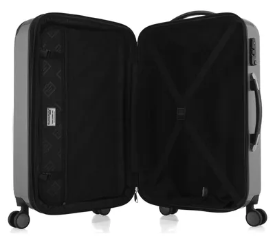 Immagine prodotto di Alex - Valigia rigida grande per bagagli da stiva con estensione trolley a rotelle valigia da viaggio check-in XL 75 cm, 119 L, 4 ruote, lucida, argento