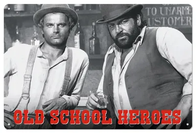 Produktbild von Bud Spencer & Terence Hill Blechschild Old School Heroes 20 x 30 cm