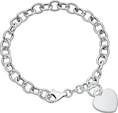 Produktbild von Modernes Armband 925 Silber mit Herzanhänger SB0086