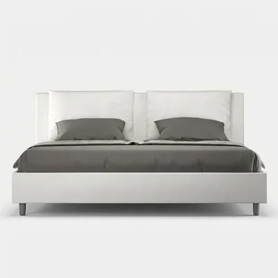 Produktbild von King-Size-Polsterbett 180x200 mit Bettkasten Antea K - Weiß