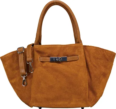 Produktbild von Hausfelder Manufaktur Handtasche Velours Braun onesize