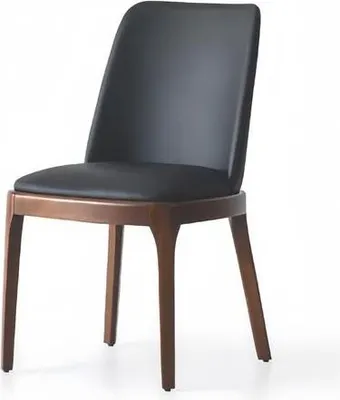 Obrázek produktu pro Křeslo židle Moderní čalouněná židle Design Černá područka Nábytek do jídelny