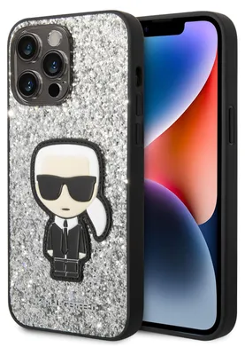 Obrázek produktu pro Pouzdro Karl Lagerfeld Glitter Flakes Ikonik Na Iphone 14 Pro Max - Srebrne