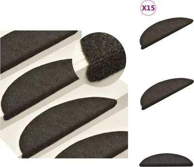 Obrázek produktu pro vidaXL Samolepicí rohože na schody 15 ks. Světle hnědé 56x17x3cm - rohože na schody