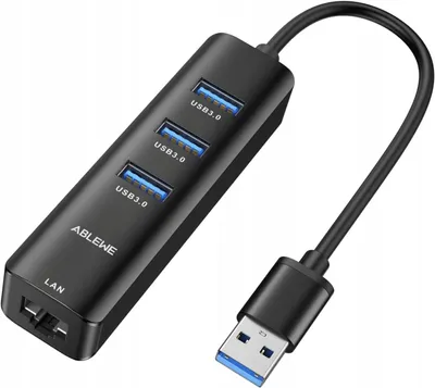 Produktbild von ABLEWE USB-A 4-in-1 USB 3.0 Hub mit Gigabit Ethernet