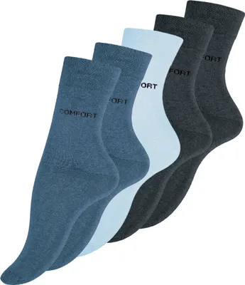 Produktbild von Cotton Prime® 10 Paar Damensocken ohne Gummibund 35-38