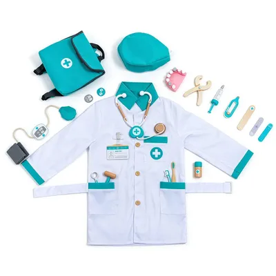 Image de Mallette de médecin en bois Mallette de médecin pour enfants Kit de jeu Mallette de médecin 20 pcs.