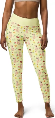 Produktbild von Mr. & Mrs. Panda Leggings Erdmännchen Größe L - Gelb - Geschenk, Fitness-Leggings, Spruch, Leggins, Roadtrip, Afrika, Traveling, Sportleggings, Damen Sporthose, Reisen