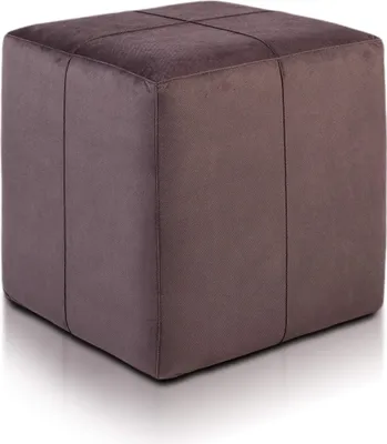 Produktbild von Ecopuf Cube, Sitzhocker, Hocker Kunstleder, Sitzkissen, 40x40x40, Braun A84