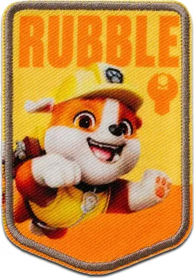 Produktbild von Mono-Quick Paw Patrol Rubble - Aufnäher, Bügelbild, Aufbügler, Applikationen, Patches, Flicken, zum aufbügeln, Größe: 7,8 x 5,5 cm