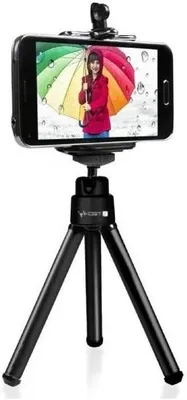 Productafbeelding van Telefoon Statief - Mobiel Statief - Foto's Maken - 3 Poten - 360 Graden - Zwart