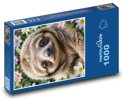 Zdjęcie produktu dla Puzzle 1000 Leniwiec w Kwiatach - martinpuzzle