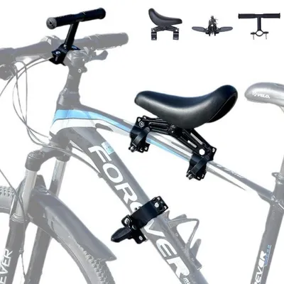 Produktbild von Kinderfahrradsitz Vorne - Verstellbar 39-49 cm - Bis 50 kg - Schwarz