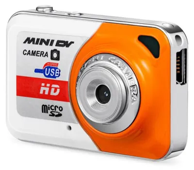 Image de INF Mini Caméra Rétro (sans carte mémoire) - Appareil photo, vidéo et enregistreur audio de poche avec batterie rechargeable Orange