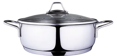 Produktbild von Serenk Modernist Sauteuse, Edelstahlpfanne, 2.64 Quarts Kochpfanne, gekapselter Boden, spülmaschinenfestes Induktionskochgeschirr, 9.45 in/24 cm, 85 oz/2.5 L