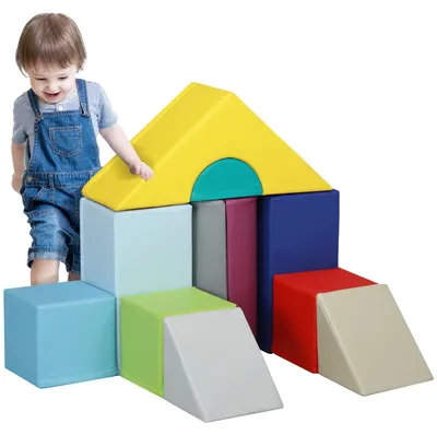 Immagine prodotto di Set 11 Costruzioni Morbide per Bambini 1-3 Anni inPoliuretanoe EPE Multicolore