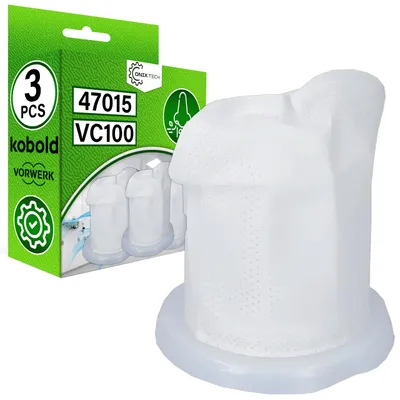 3er Set Staubsaugerfilter für Vorwerk Kobold VC100