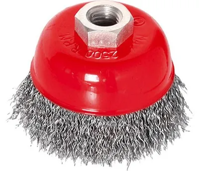 Productafbeelding van Roterende borstel Extol Craft (17003) beker - O 100 mm - gegolfde draad S 0-3 mm - M14x2 mm
