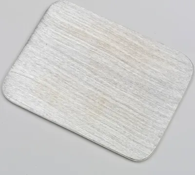 Produktbild von Kerzenteller Flachteller Rechteckig Alu gebürstet Silber 13,5 x 10 cm ideal für Kerzen, Taufkerzen, Hochzeitskerzen, Trauerkerzen