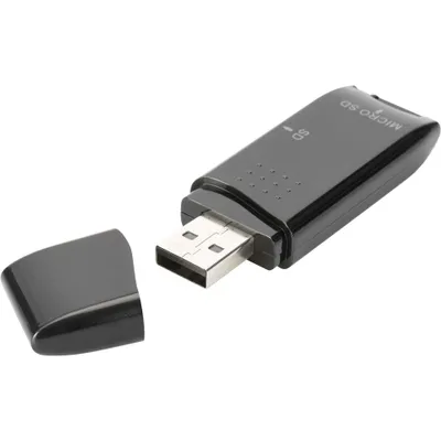 Obrázok produktu pre Digitus DA-70310-3, Microsd (transflash), MicroSDHC, MicroSDXC, SD, SDHC, SDXC, Čierna, USB 2.0, 70 mm, 25 mm, 11 mm