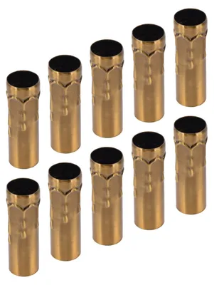 Produktbild von 10 Stück E14 Metall-Lampenfassungen – Goldbronze, Kerzenlampenfassung
