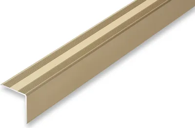 Produktbild von (15,80EUR/m) 30 x 32 x 1180 mm Treppenwinkel Sand selbstklebend Treppenkantenprofil Treppenkante