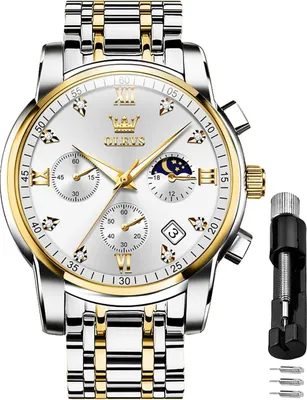 Obrázok produktu pre Pánske hodinky s náramkom z nehrdzavejúcej ocele Quartz hodinky muži s diamantom dátum vodotesné svetelné klasické elegantné náramkové hodinky darček
