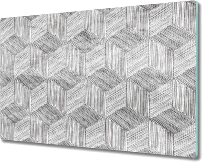 Produktbild von Glas Schneidebrett Herdabdeckplatten Schneideplatten - 80x52 cm - Retro Kreise