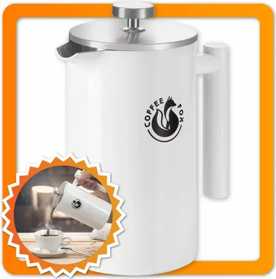 Obrázok produktu pre Luxusný french press 1000 ml - biely