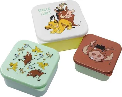 Obrázek produktu pro Barevná dětská obědová krabička, 3dílná sada, zelená a žlutá