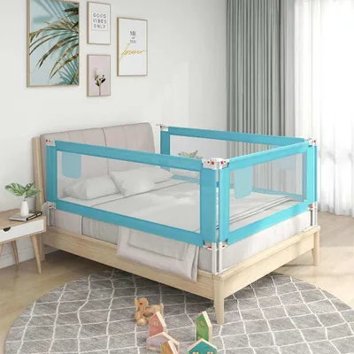 Zdjęcie produktu dla Ochraniacz na łóżko dla dziecka niebieski 180x25 cm tkanina