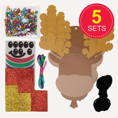 Produktbild von Bastelset 5er Rentier Weihnachtslichter Perlenfädel für Kinder Baker Ross