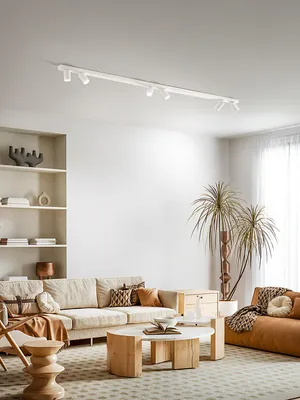 Obrázek produktu pro Stropní svítidlo 10S48175 B z matně bílého kovu, 6xGU10 s nastavitelným úhlem, moderní minimalistický design pro interiéry – Perenz