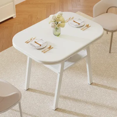 Produktbild von Esstisch, 80 cm Esstisch für 2-4 Personen, mit Ablagefach, kleiner Küchentisch
