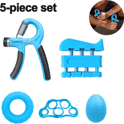 Produktbild von Handtrainer Unterarmtrainer,Verstellbarer Griff Hand Unterarm Trainingsgerät,Grip Griffkraft Trainer,Rutschfester Griff,(Blau)