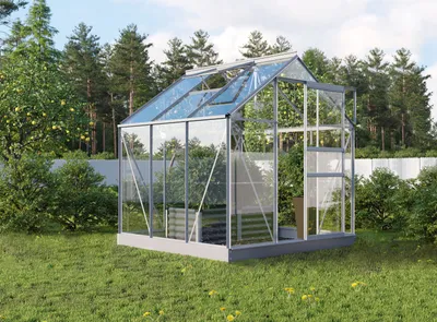 Obrázek produktu pro Skleník Vitavia Venus 3800 skleněný 3 mm 195 x 195 cm hliník