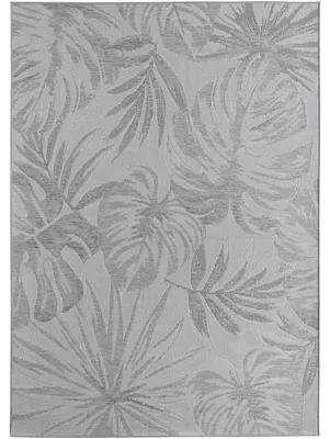 Produktbild von Villa Möbel Desida Indoor Outdoor Teppich Wetterfest 3D Optik Wohnzimmer Küchen Terrasse, Farbe:Grau, Grösse:80x150 cm