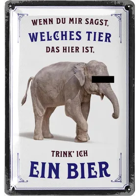 Produktbild von LANOLU Retro Blechschild Bier lustiges Sprüche Metallschild Geschenk für Männer Kneipen, Partykeller Dekoration, Werkstattschild 20x30cm