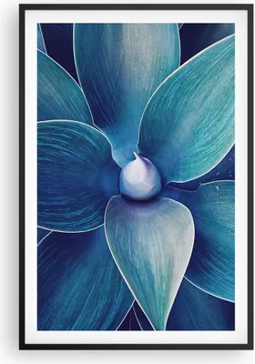 Produktbild von Gerahmtes Poster - Schwarzer Rahmen - Agave Blau Blume - 61x91,5 cm - Wand Bild - Wanddeko - Wandbilder - Kunstposter - Wandposter - Bilderrahmen - Bilder - Kunstdruck Wanddekoration - P2BPA61x91-4972