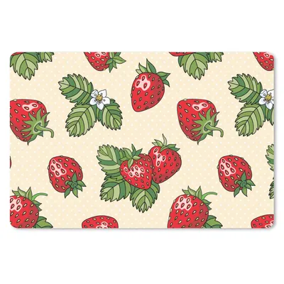 Produktbild von MuchoWow® Mauspad Mousepad Erdbeeren - Obst - Muster 27x18 cm - Mousepads - Maus Mat - Pad - Mausunterlage - Büroartikel - Desk Matten