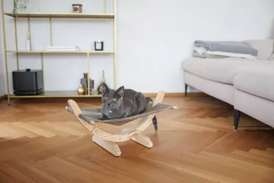 Zdjęcie produktu dla Kerbl 81559, Hammock pet bed, Kot, Brązowy, Prostokątny, Monochromatyczny, Drewno